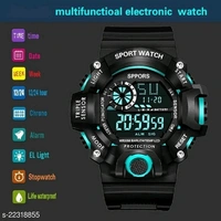 New Black Strap Sports Watch For Boys