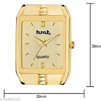 Hmtq Men's Golden SS Analogue watch