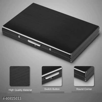 yatee collection Exclusive Black RfID Protected Slim Stainless Steel Black Debit/Credit ,Ultra Thin Business Credit Card Holder for Men & Women, Stainless Steel Wallet RFID Blocking Slim Metal Case for Travel and Work, Great as a Gift for Your Family or Friends (Black)…SET OF 1 ,BL-422 BLLN BG