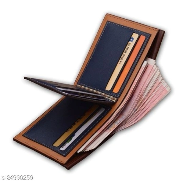 Trendy Men's Brown PU Wallet