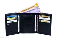 Hydein Black Genuine Leather RFID wallet ( 9 Card slots)
