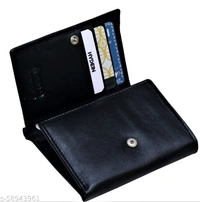 Hydein Black Genuine Leather RFID wallet ( 9 Card slots)