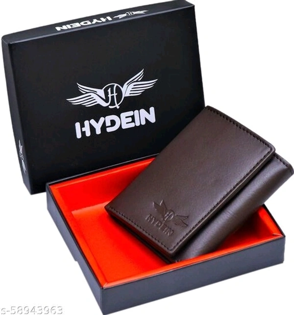 Hydein Brown Genuine Leather RFID wallet ( 9 Card slots)