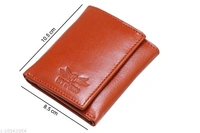 Hydein Orange Genuine Leather RFID wallet ( 9 Card slots)