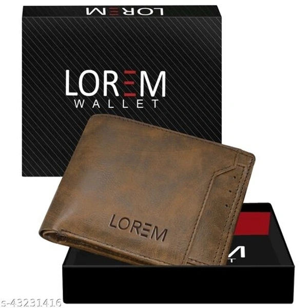 LOREM Men Brown Synthetic leather Bi-Fold Wallet - WL24
