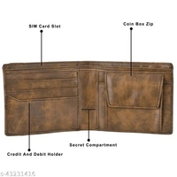 LOREM Men Brown Synthetic leather Bi-Fold Wallet - WL24