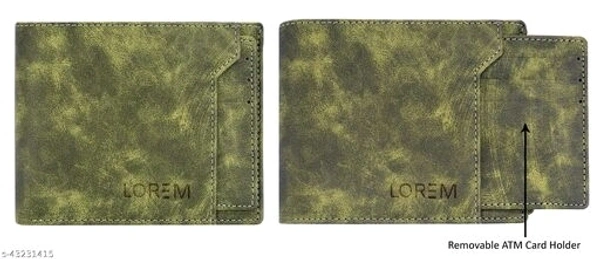 LOREM Men Green Synthetic leather Bi-Fold Wallet - WL16