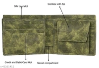 LOREM Men Green Synthetic leather Bi-Fold Wallet - WL16