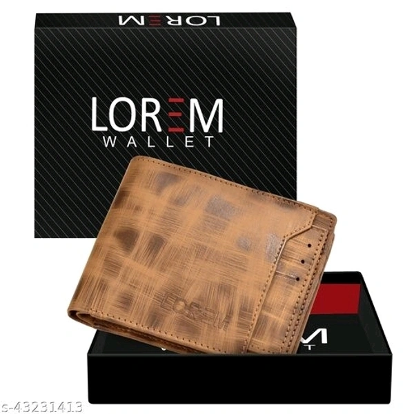 LOREM Men Brown Synthetic leather Bi-Fold Wallet - WL21