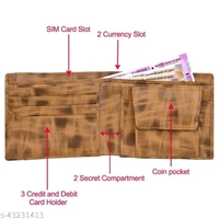 LOREM Men Brown Synthetic leather Bi-Fold Wallet - WL21