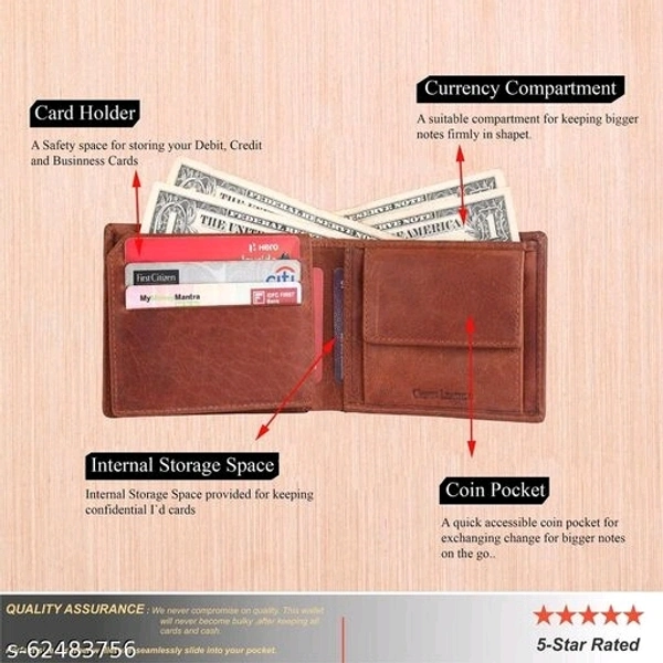 Urban Leather Stitch Print Vintage Tan RFID Blocking Leather Wallet for Men