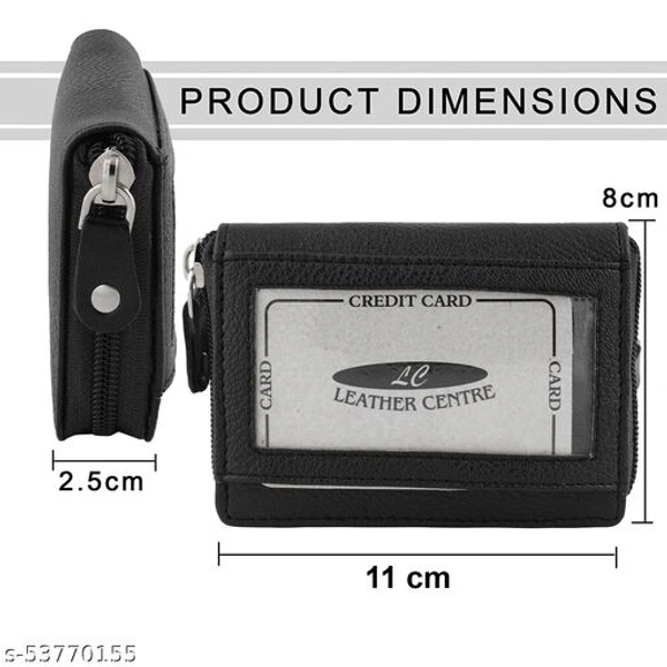 Lucky Gifts 9 Slots Leather Credit Card Holder Wallet for Men & Women