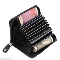 Lucky Gifts 9 Slots Leather Credit Card Holder Wallet for Men & Women