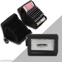 Lucky Gifts 9 Slots Leather Credit Card Holder Wallet for Men & Women
