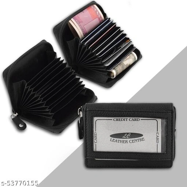 Lucky Gifts 9 Slots Leather Credit Card Holder Wallet for Men & Women