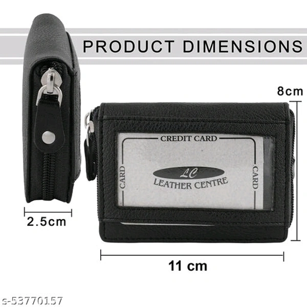 Lucky Gifts 9 Slots Leather Credit Card Holder Wallet for Men & Women