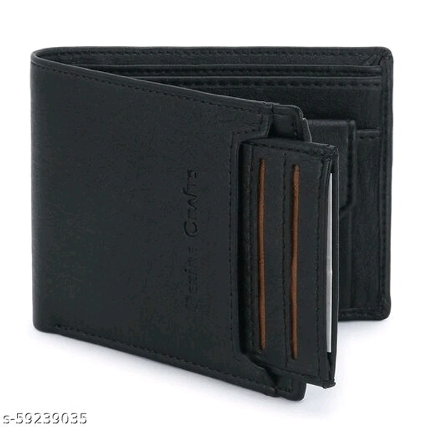 Dezire Crafts Men's Stylish Bi-Fold, Textured PU Leather, Latest Slim Wallets with Detachable Card Slot Case
