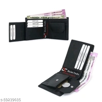 Dezire Crafts Men's Stylish Bi-Fold, Textured PU Leather, Latest Slim Wallets with Detachable Card Slot Case