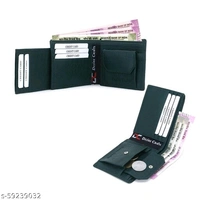 Dezire Crafts Men's Stylish Bi-Fold, Textured PU Leather, Latest Slim Wallets with Detachable Card Slot Case