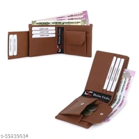 Dezire Crafts Men's Stylish Bi-Fold, Textured PU Leather, Latest Slim Wallets with Detachable Card Slot Case