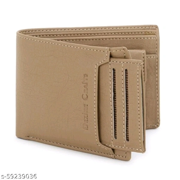 Dezire Crafts Men's Stylish Bi-Fold, Textured PU Leather, Latest Slim Wallets with Detachable Card Slot Case