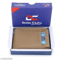Dezire Crafts Men's Stylish Bi-Fold, Textured PU Leather, Latest Slim Wallets with Detachable Card Slot Case