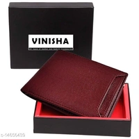 Leather Wallet For Men, PU Leather Gents Purse Removable Card Holder Brown