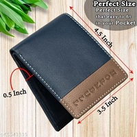 Hornbull Taylor Navy/Mud Mens Leather Wallet – Premium Quality Leather Wallet for Mens & RFID Blocking Genuine Leather Mens Wallet