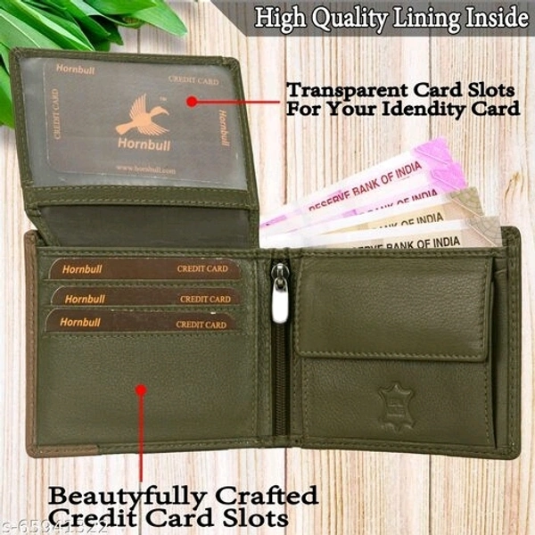Hornbull Taylor Olive Green Mens Leather Wallet – Premium Quality Leather Wallet for Mens & RFID Blocking Genuine Leather Mens Wallet