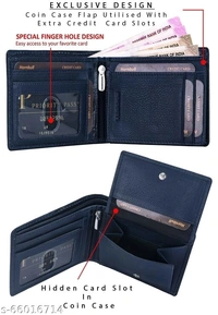 Hornbull Markus Navy Mens Leather Wallet | Leather Wallet for Men | RFID Mens Wallet