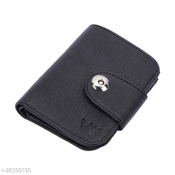 Wildauk Men Black Artificial Leather Wallet  (5 Card Slots)