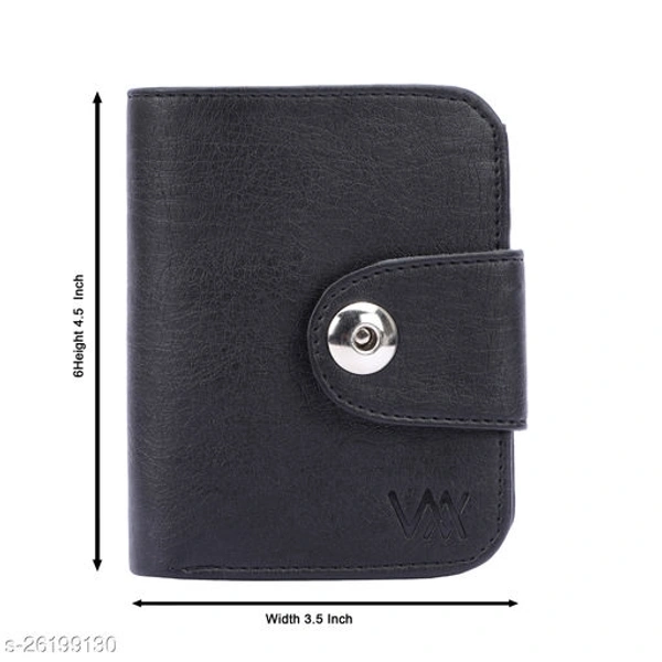 Wildauk Men Black Artificial Leather Wallet  (5 Card Slots)