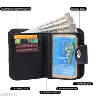 Wildauk Men Black Artificial Leather Wallet  (5 Card Slots)