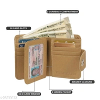 Wildauk Men Beige Artificial Leather Wallet  (5 Card Slots)