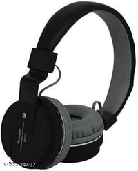 skynote FD1 Sh-12 with FM and SD Card Slot Bluetooth Headset Bluetooth Headset  (Black, On the Ear)