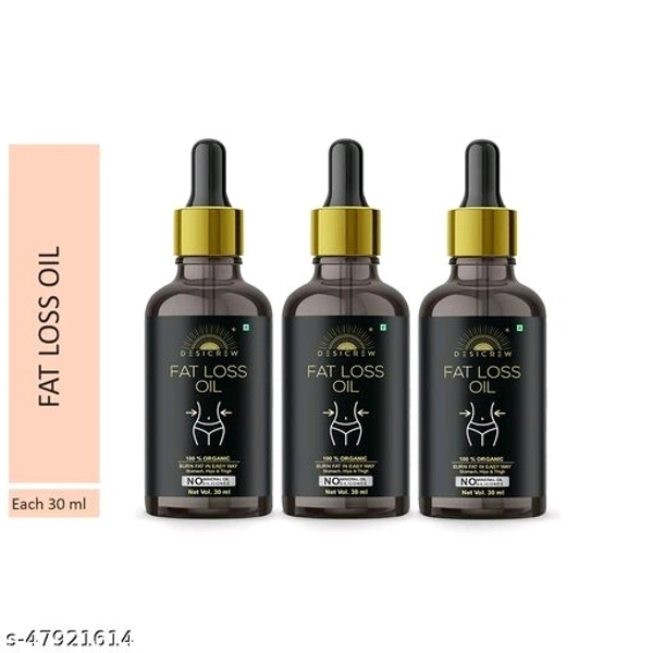 Desi Crew  Fat Burning Oil, Slimming oil, Fat Burner, Anti Cellulite & Skin Toning Slimming Oil For Stomach, Hips & Thigh Fat loss fat go slimming weight loss body fitness oil Fat Burning Oil, Slimming oil, Fat Burner 120 ml