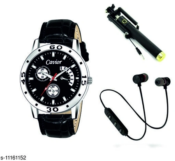 Combo Of Men's Watches With Mobile Accessories