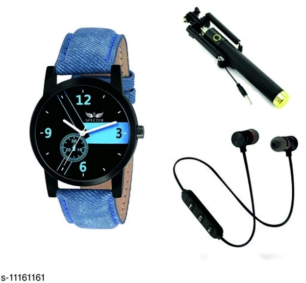 Combo Of Men's Watches With Mobile Accessories