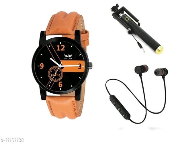 Combo Of Men's Watches With Mobile Accessories