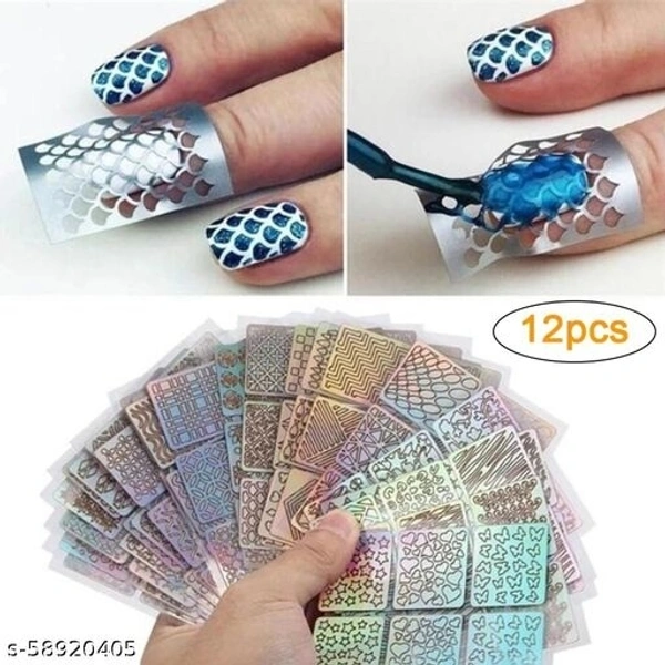 Chan Chan Beauty Parlor 12PCS Hollow Nail Sticker Stylish