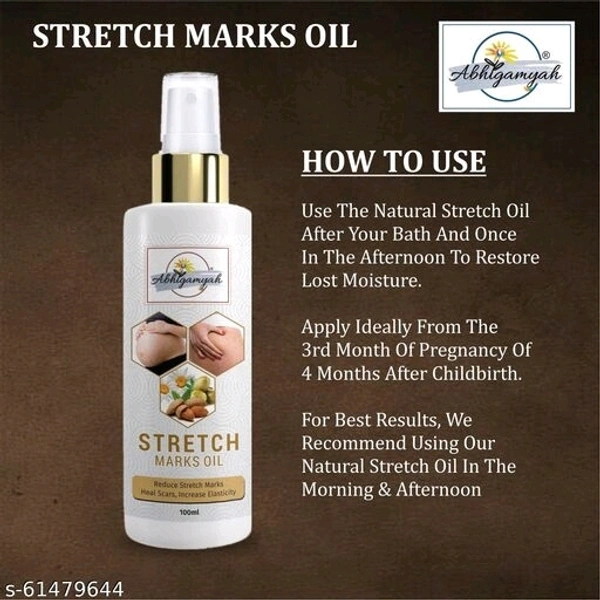 abhigamyah present Repair Stretch Marks Removal - Natural Heal Pregnancy Breast, Hip, Legs, Mark oil 100 ml pack of 3