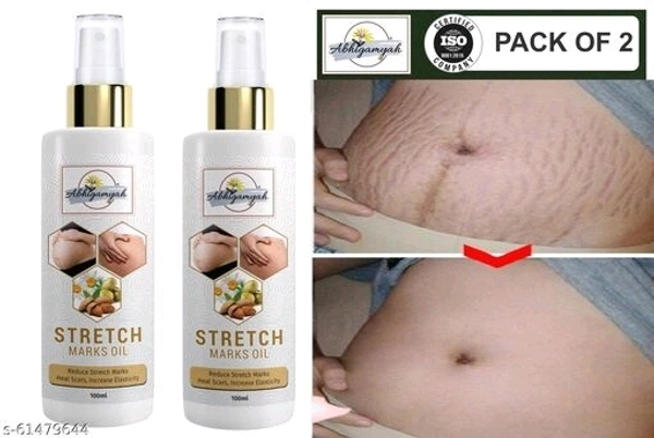 abhigamyah present Repair Stretch Marks Removal - Natural Heal Pregnancy Breast, Hip, Legs, Mark oil 100 ml pack of 2