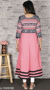 Women's Printed Crepe Anarkali Kurti - 7XL