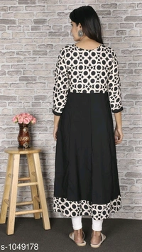 Women's Printed Crepe Anarkali Kurti - 4XL