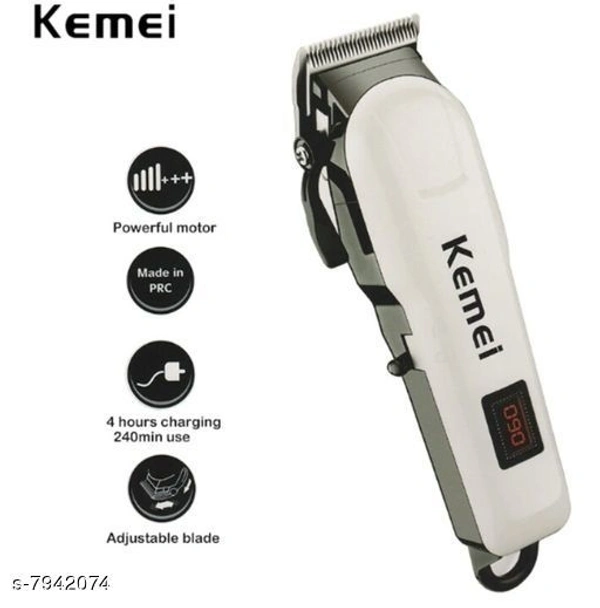  Stylish Rechargeable Professional Trimmer Kemei KM809A Runtime: 90 min Trimmer for Men & Women  