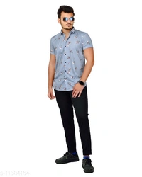 IMPORTED LYCRA MENS SHIRTS - L