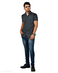 IMPORTED LYCRA MENS SHIRTS - M