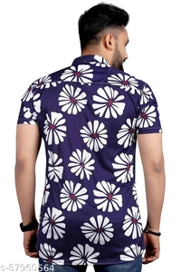 Classic Glamorous Men Lycra Shirts - XL