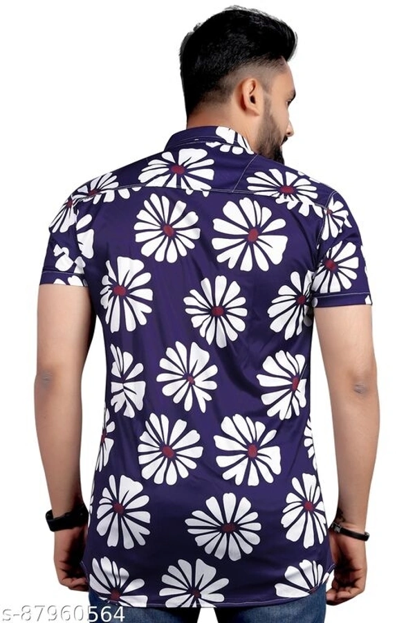 Classic Glamorous Men Lycra Shirts - XL