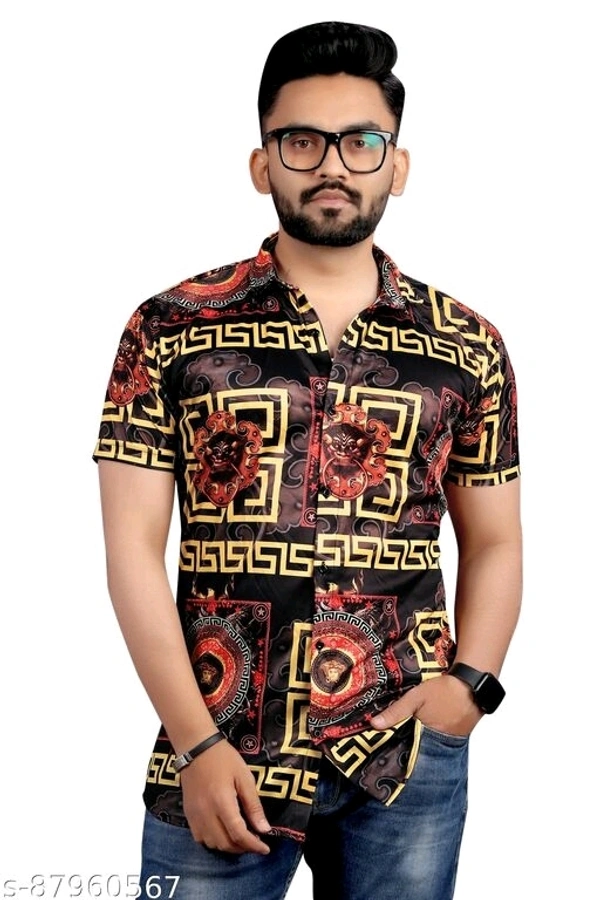 Trendy Graceful Men Lycra Shirts - M